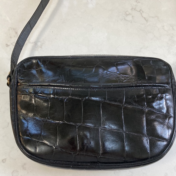 Furla Mock Croc crossbody in black - Picture 2 of 12